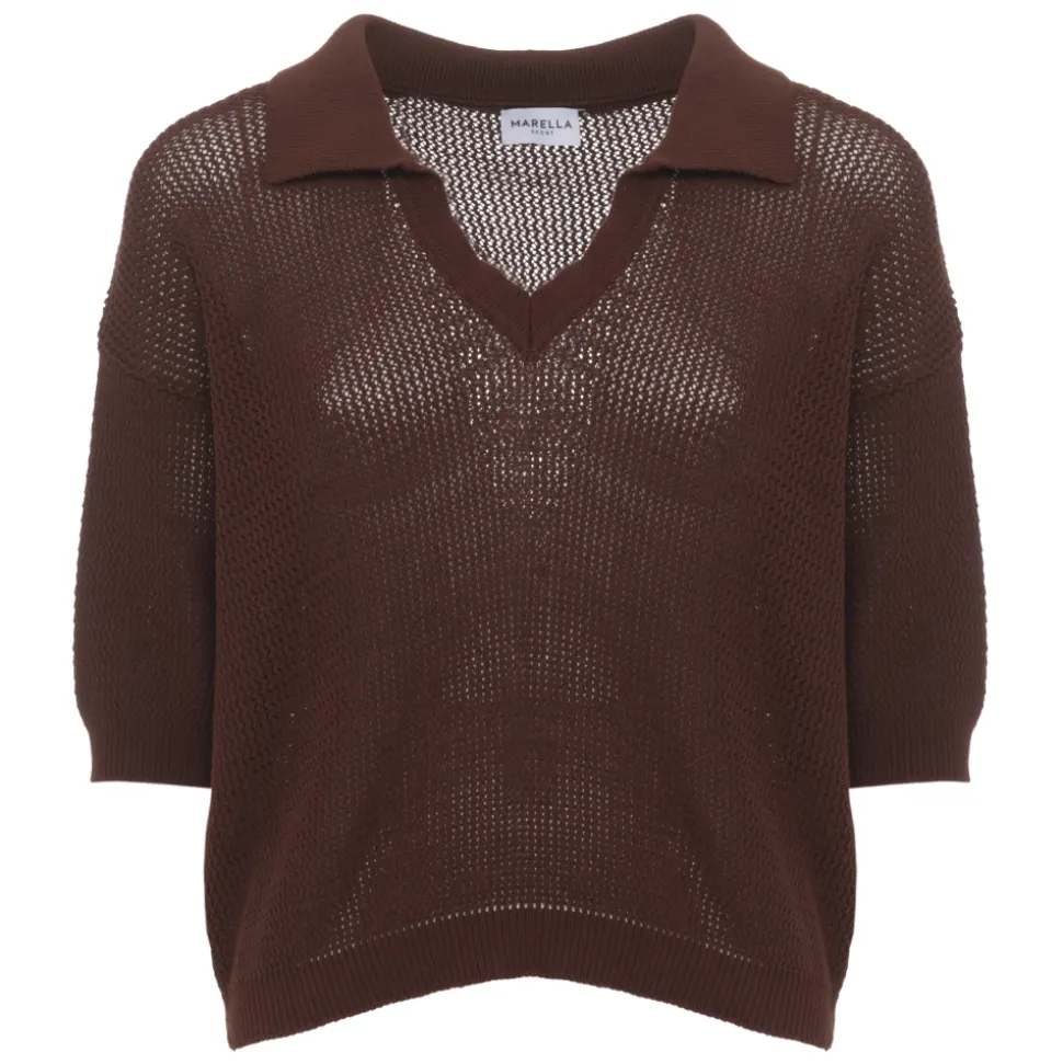 Pull en coton à col en V