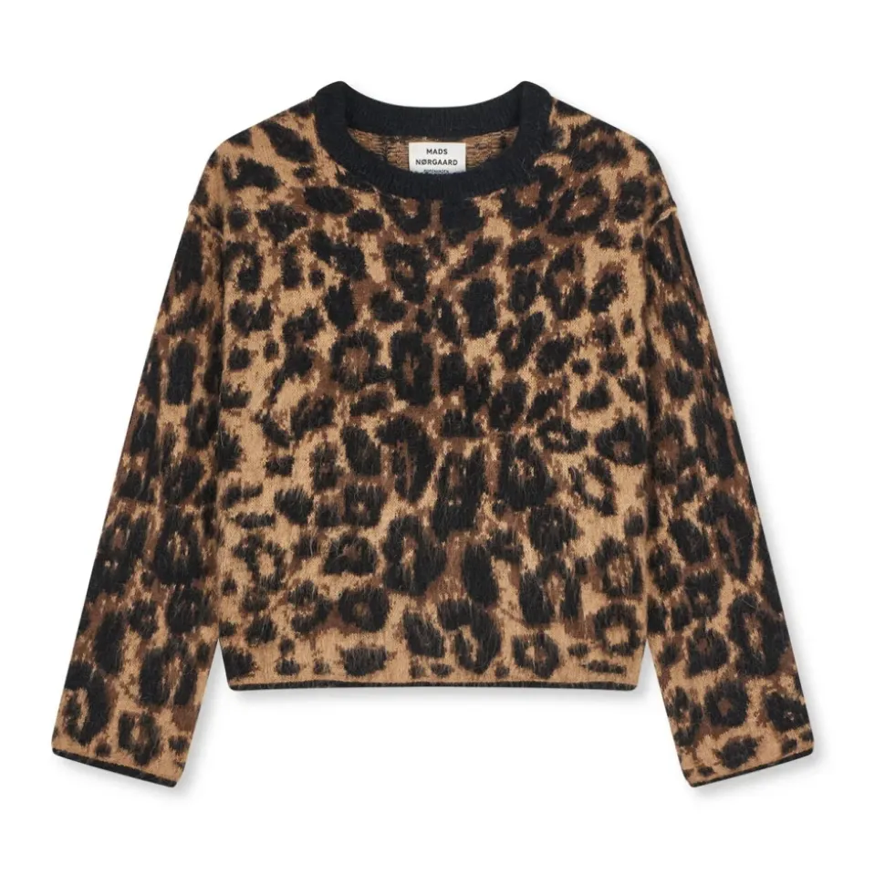 Pull en Tricot Imprimé Léopard