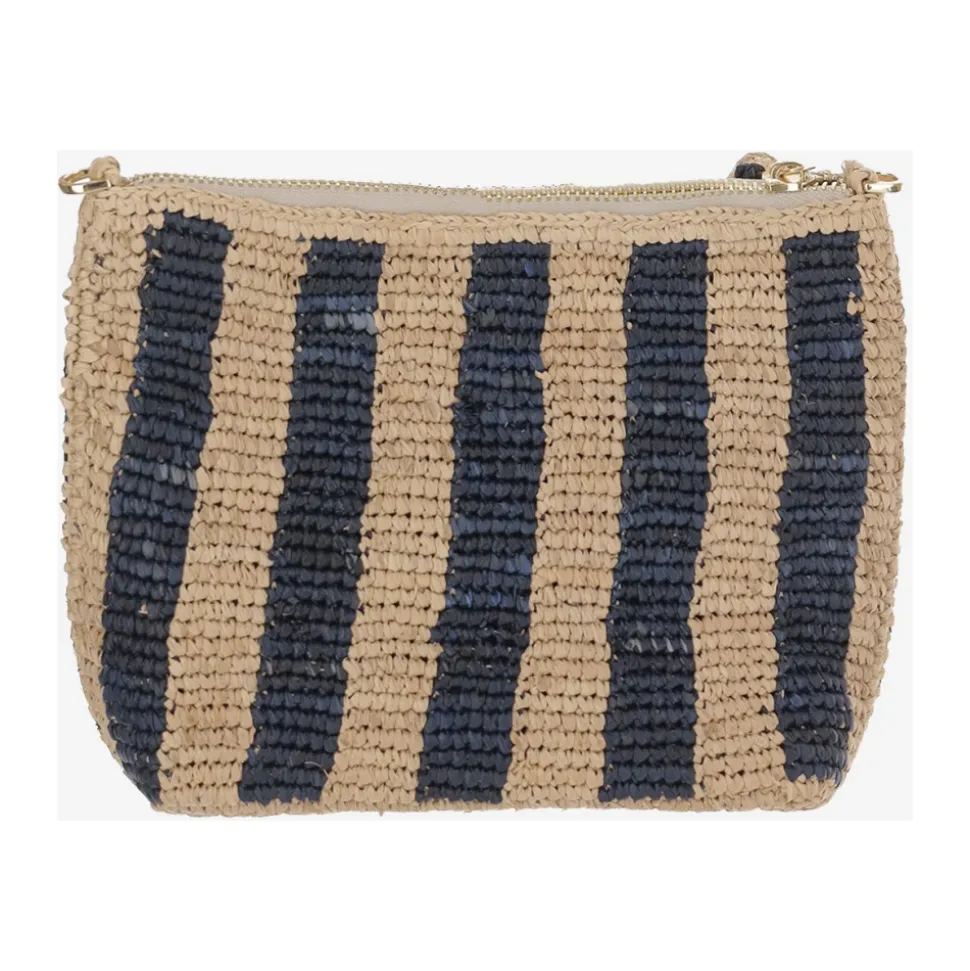 Raffia Clutch with Logo