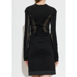 Robe ajustée avec empiècements transparents