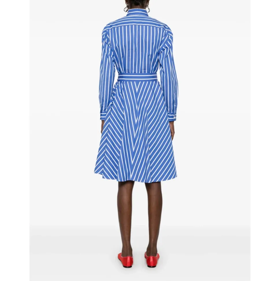 Robe Chemise Bleu Clair avec Ceinture
