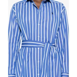 Robe Chemise Bleu Clair avec Ceinture
