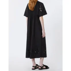 Robe en popeline de coton et jersey