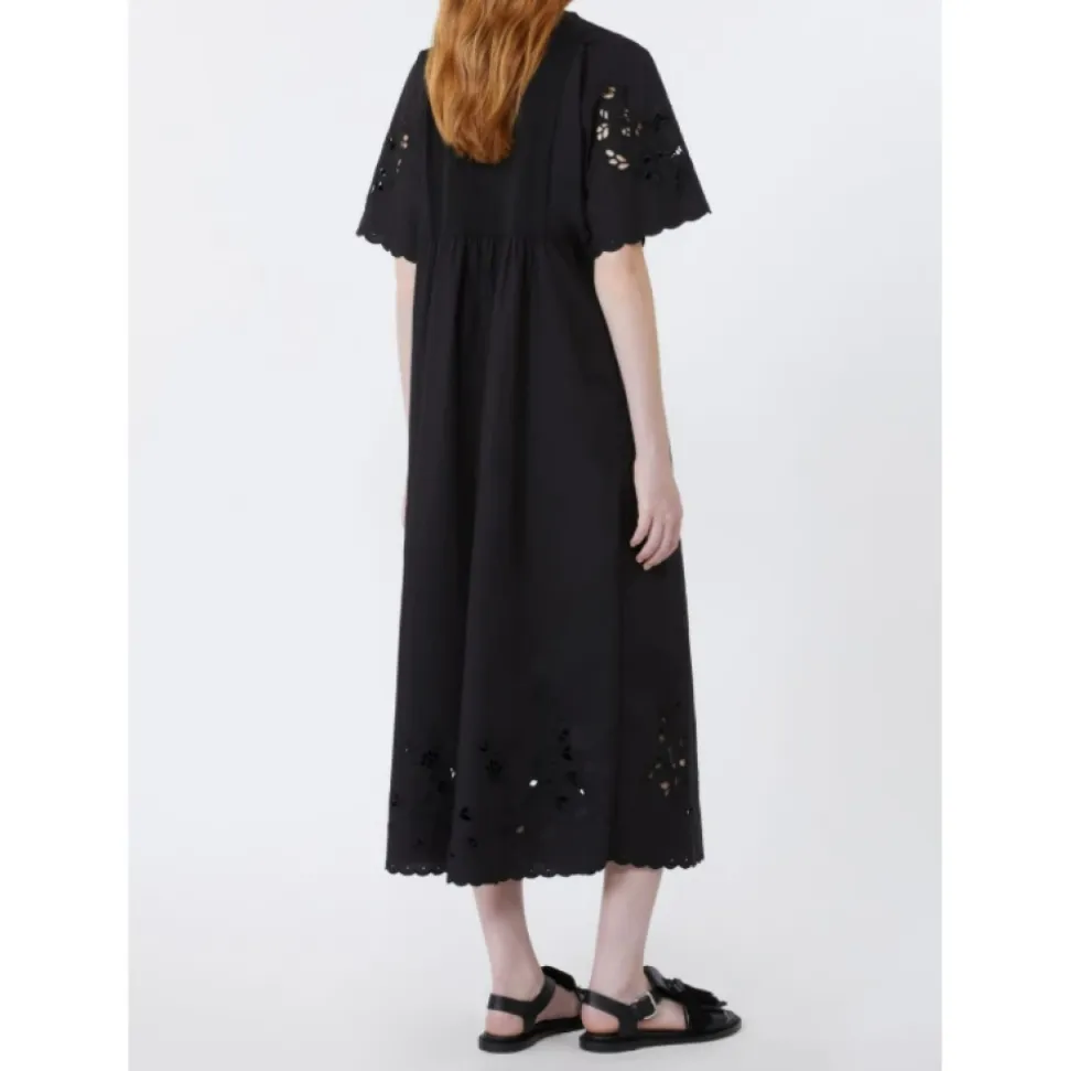 Robe en popeline de coton et jersey