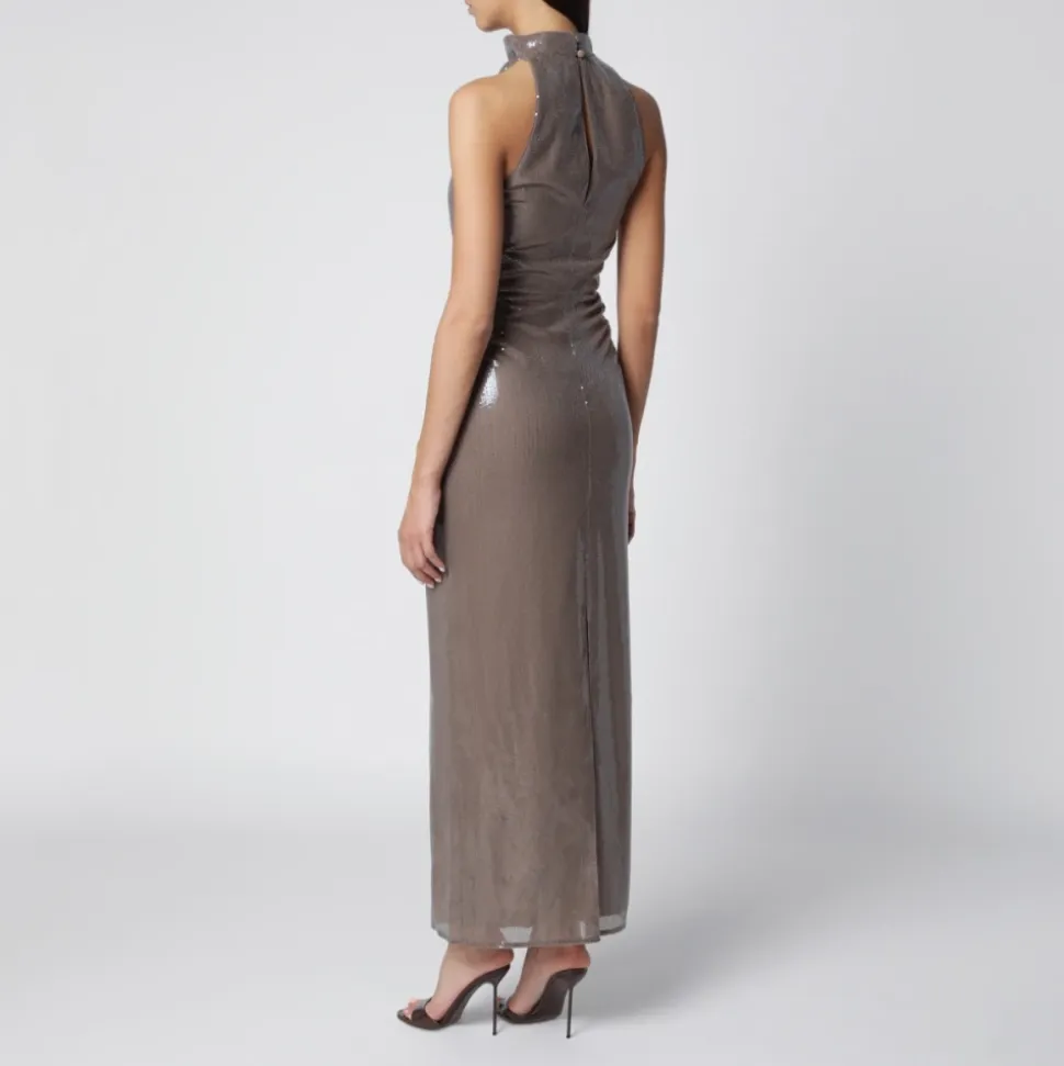 Robe Longue à Fente à Sequins