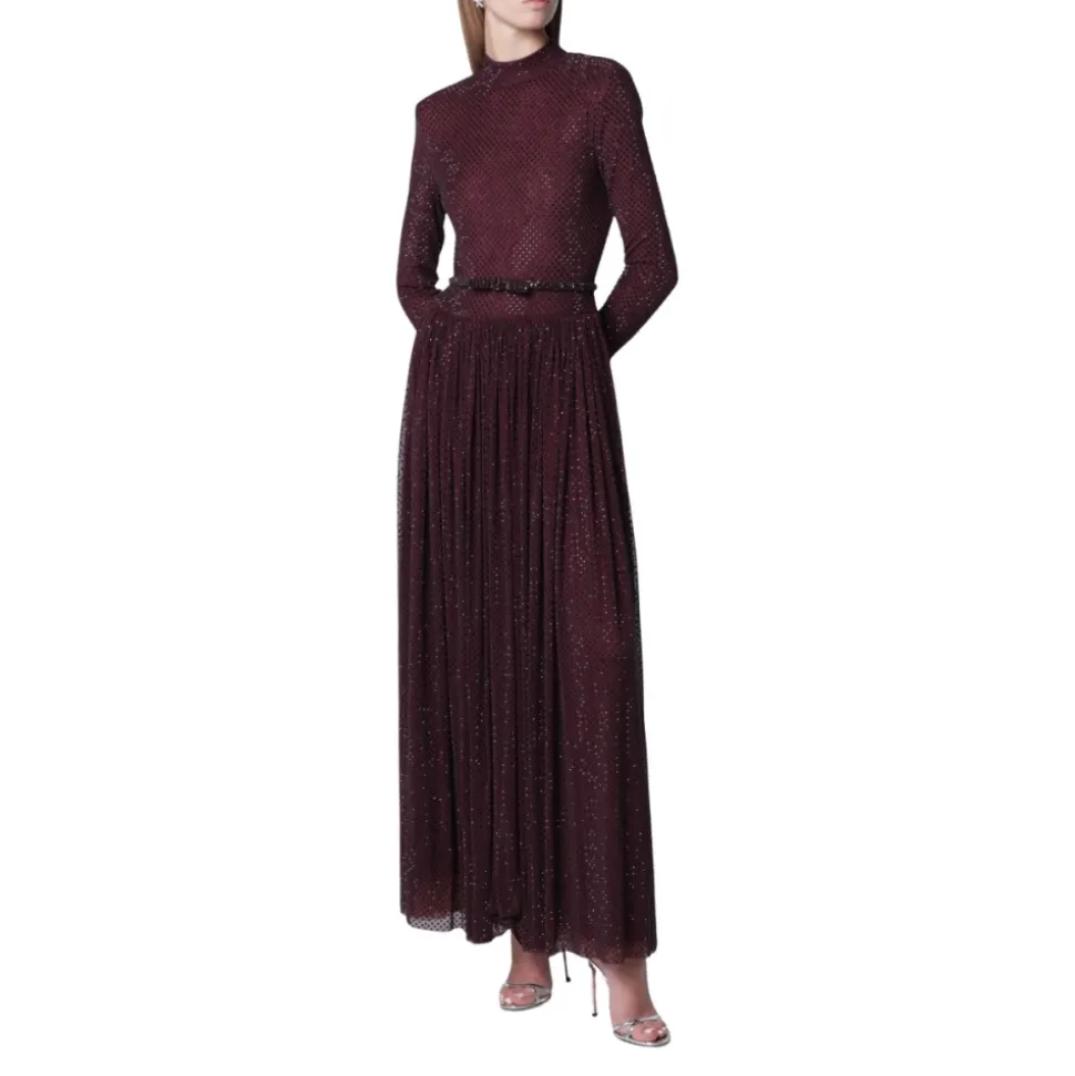 Robe Longue Manches Longues Strass