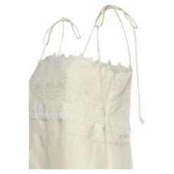 Robe mi-longue en lin brodée