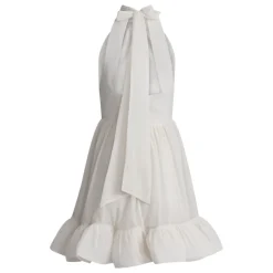 Robe Mini Blanche à Volants