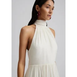 Robe Mini Blanche à Volants