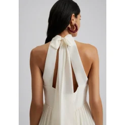 Robe Mini Blanche à Volants