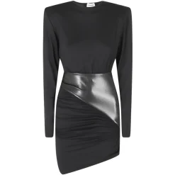 Robe mini drapée Ursula en similicuir vegan