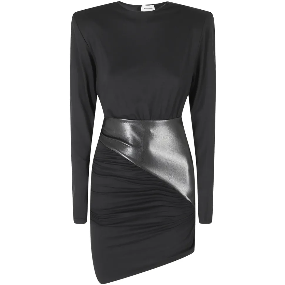 Robe mini drapée Ursula en similicuir vegan