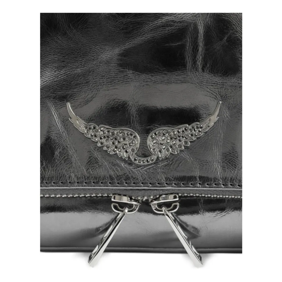 Rock Metallic Leather Clutch