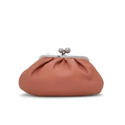 Sac à bandoulière en cuir souple avec chaîne