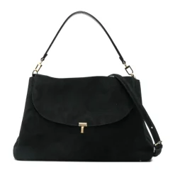 Sac bandoulière en daim T-Lock