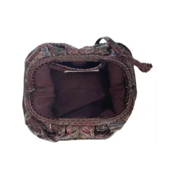 Sac à bandoulière en python bordeaux