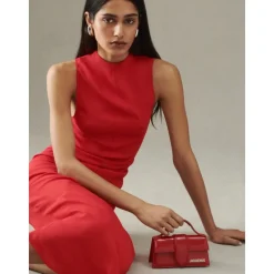 Sac Bébé en Cuir Rouge