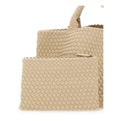 Sac Beige avec Design Tissé Femme