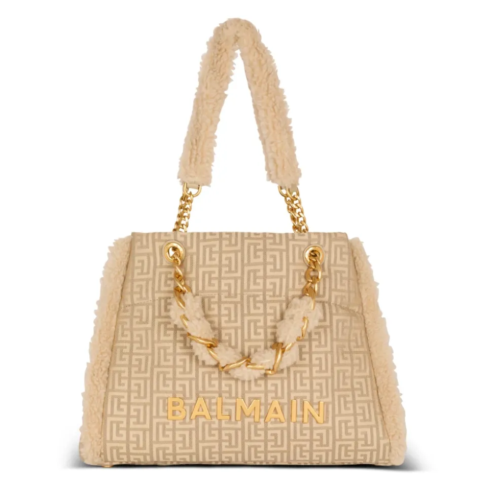Sac cabas souple 1945 en jacquard et sherling