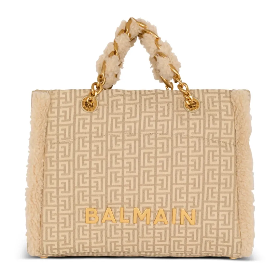 Sac cabas souple 1945 en jacquard et sherling