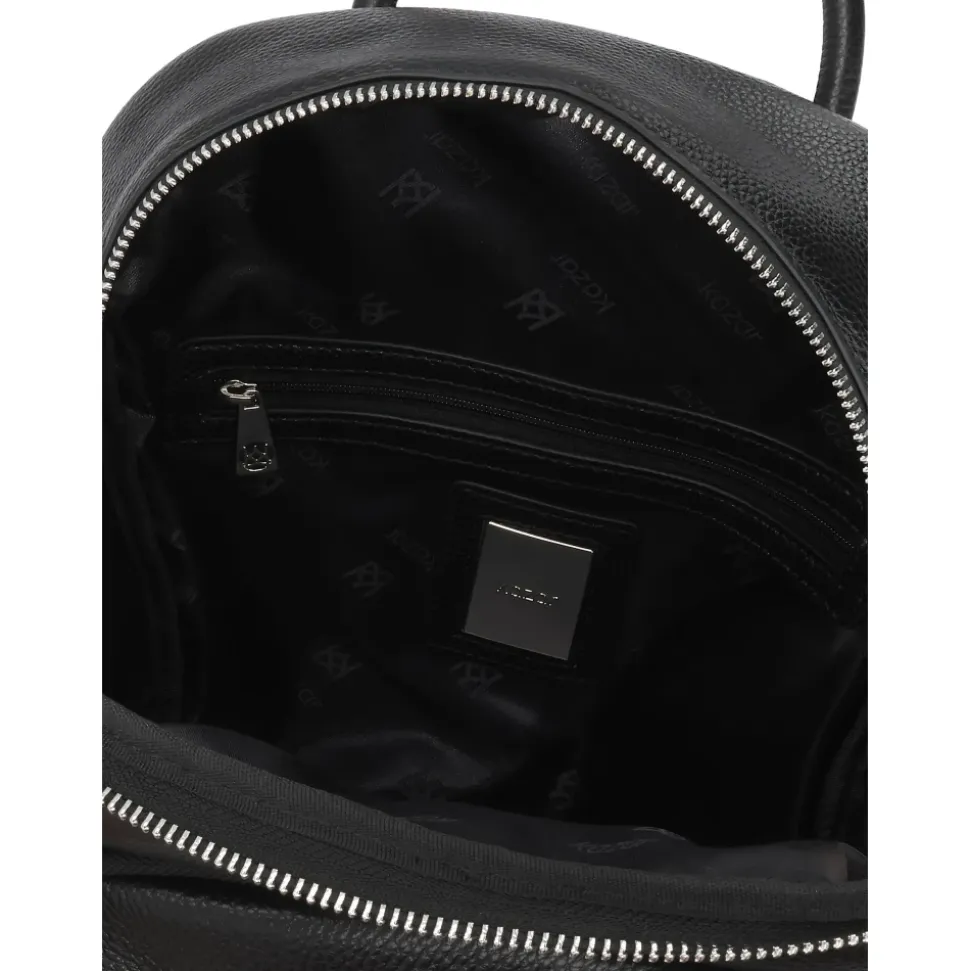 Sac à dos en cuir noir