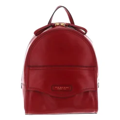 Sac à dos en cuir rouge pour femme