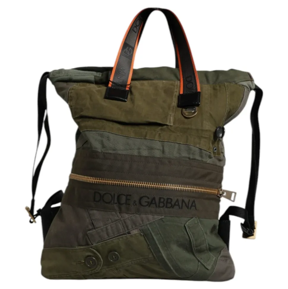 Sac à dos patchwork vert militaire