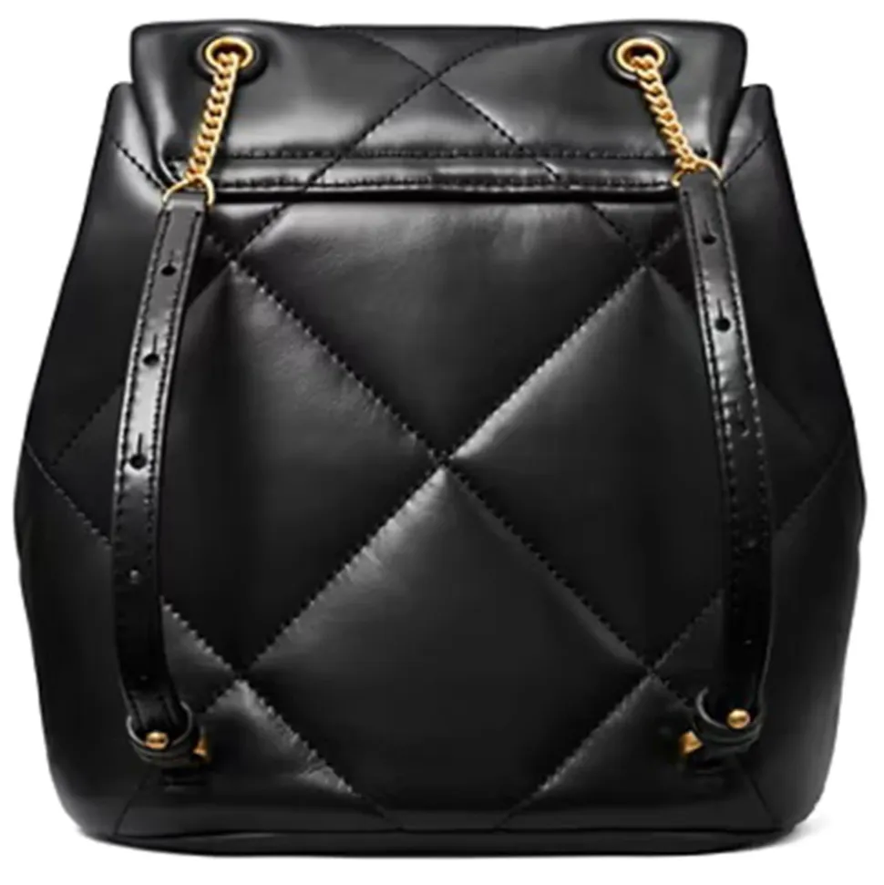 Sac à Dos Seau Élégant Matelassé Noir