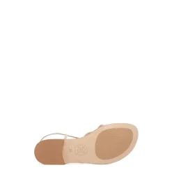 Sandale à bride en cuir laminé