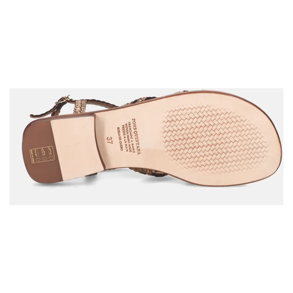 Sandales en Cuir Platine avec Boucle de Cheville