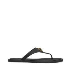 Sandales noires avec motif Medusa