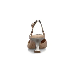 Sandales Slingback tissées avec détail en cristal