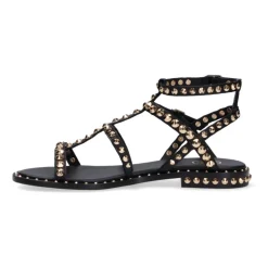 Sandalette PRECIOUS 03 en cuir noir