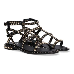 Sandalette PRECIOUS 03 en cuir noir