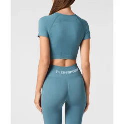 Seamless Cropped T-shirt V-Neck SS Logo