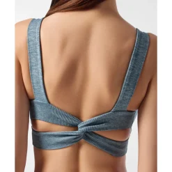 Seamless Crossed Straps Sport Bra Logo