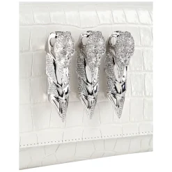 Small Croco Embossed Clutch Eagle