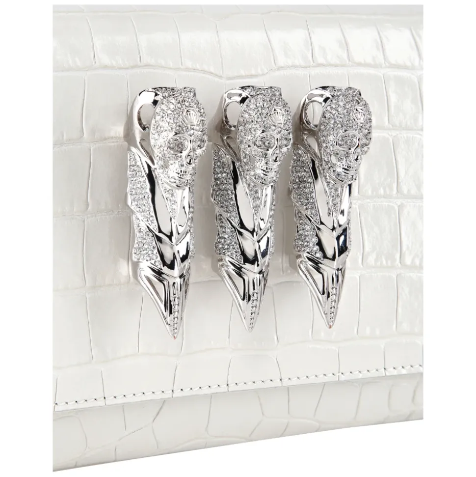 Small Croco Embossed Clutch Eagle