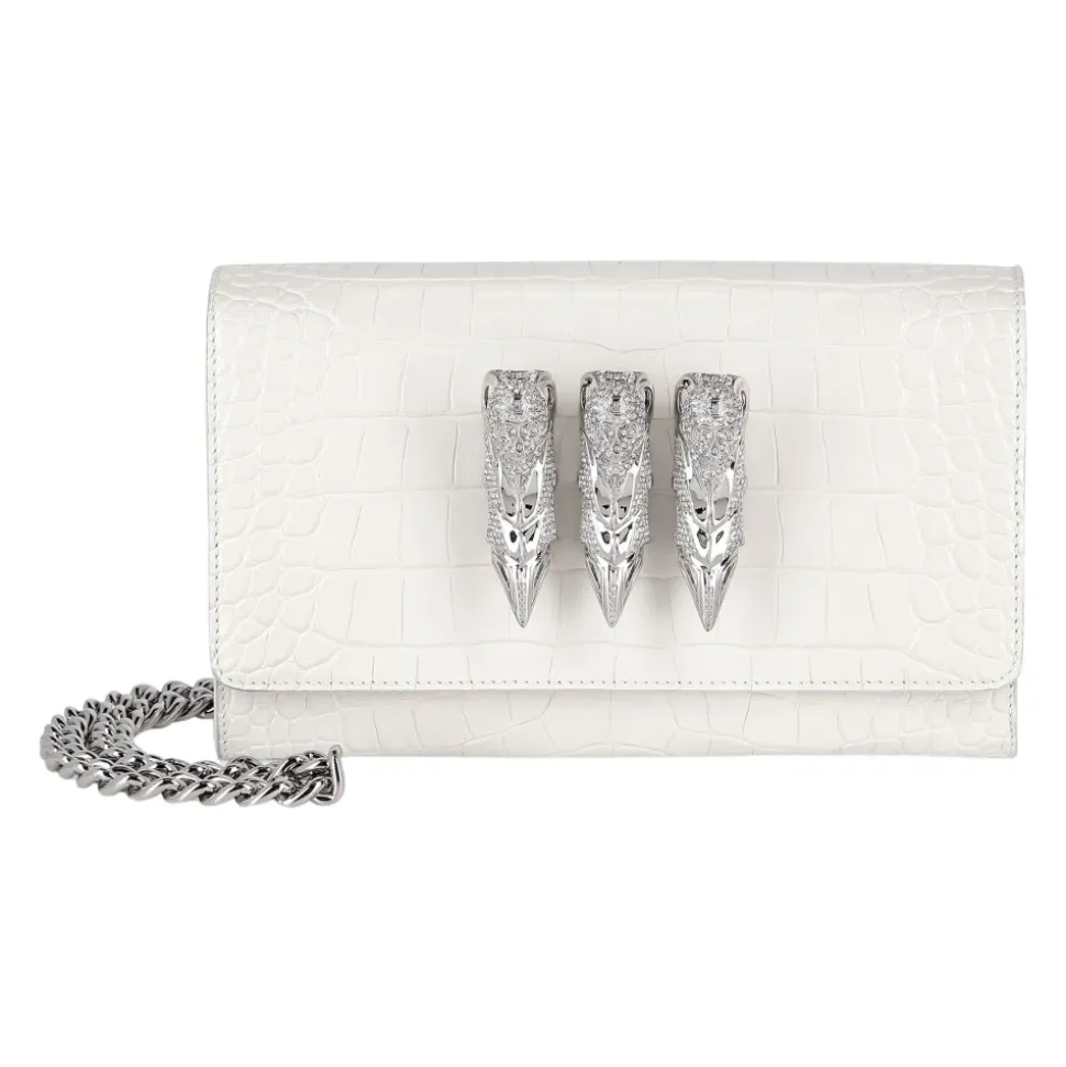 Small Croco Embossed Clutch Eagle