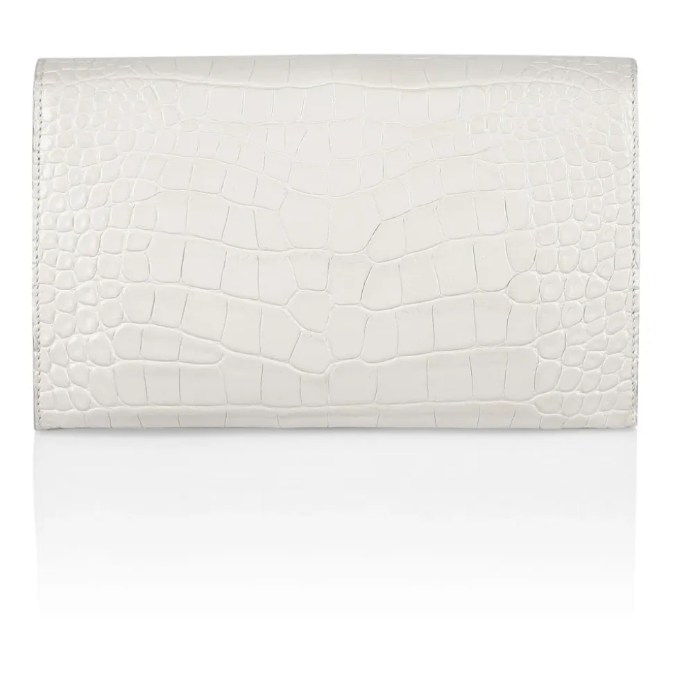 Small Croco Embossed Clutch Eagle