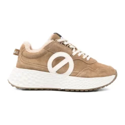 Sneakers beige et blanches pour femmes