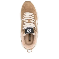 Sneakers beige et blanches pour femmes