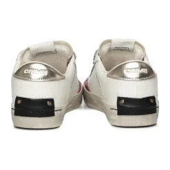 Sneakers en Cuir avec Détails Métalliques