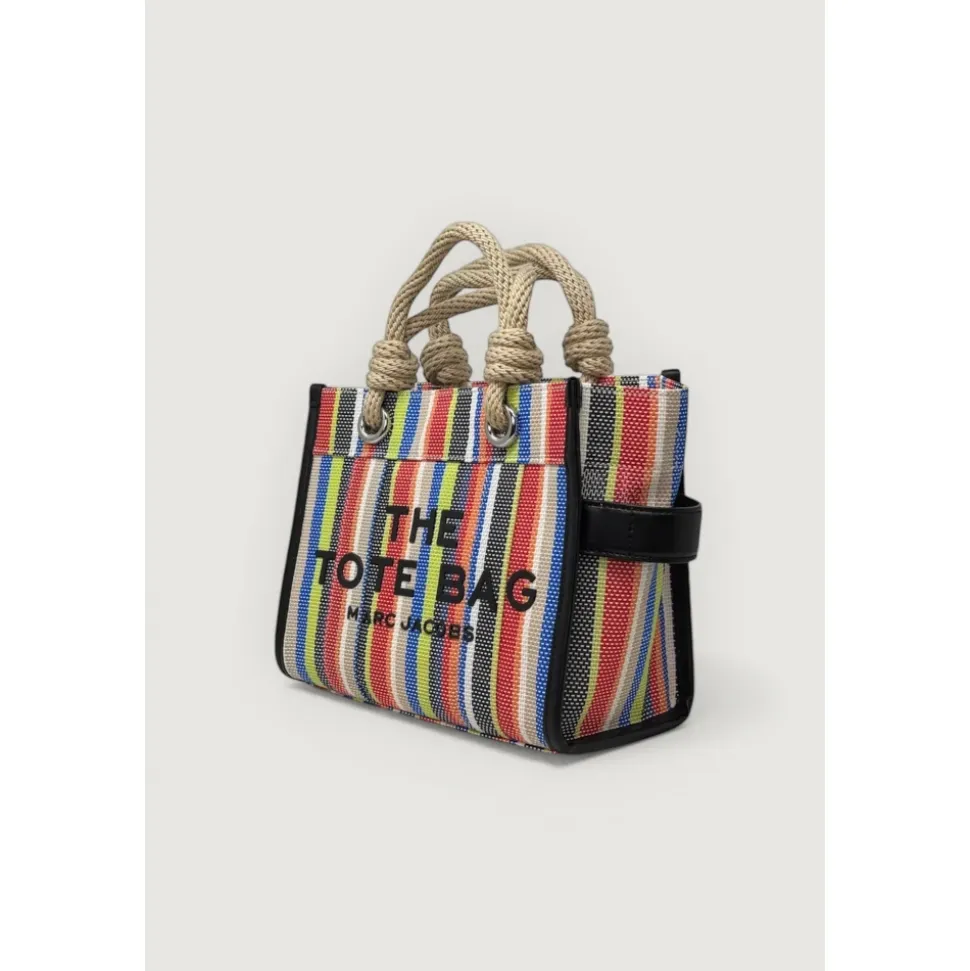 Stripe Mesh Small Tote Bag