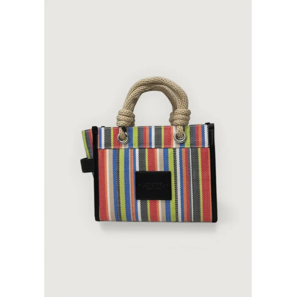 Stripe Mesh Small Tote Bag