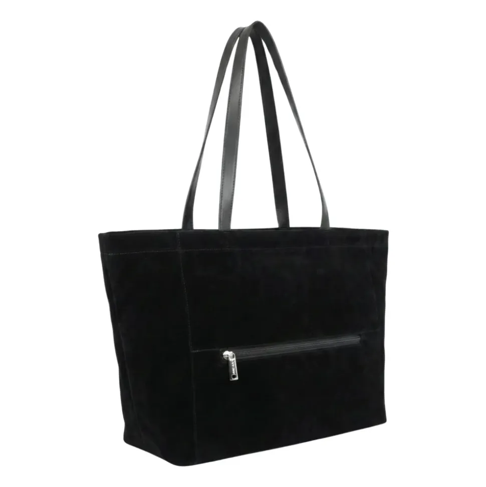 Suédine KBA Grand Sac Cabas Zippé Épaule