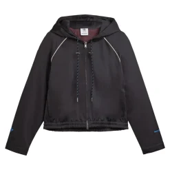 Sweat à capuche en satin noir