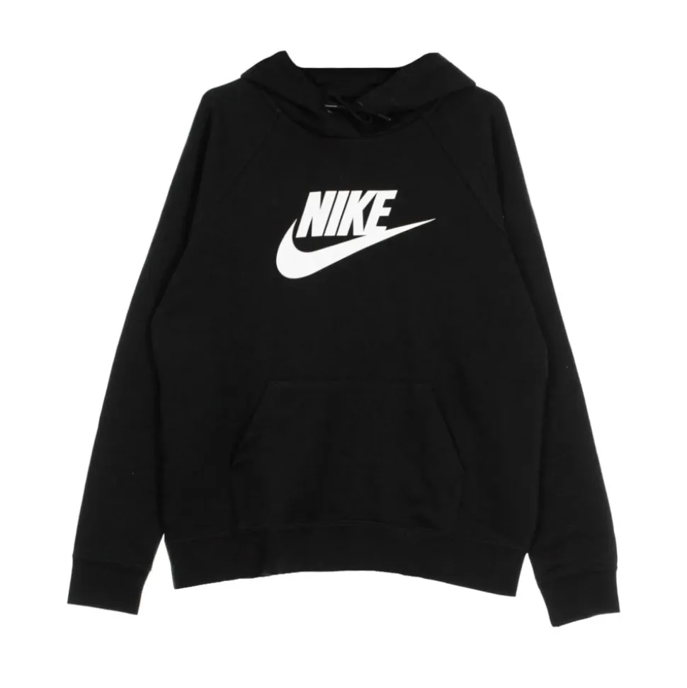 Sweat à capuche noir et blanc avec poche kangourou