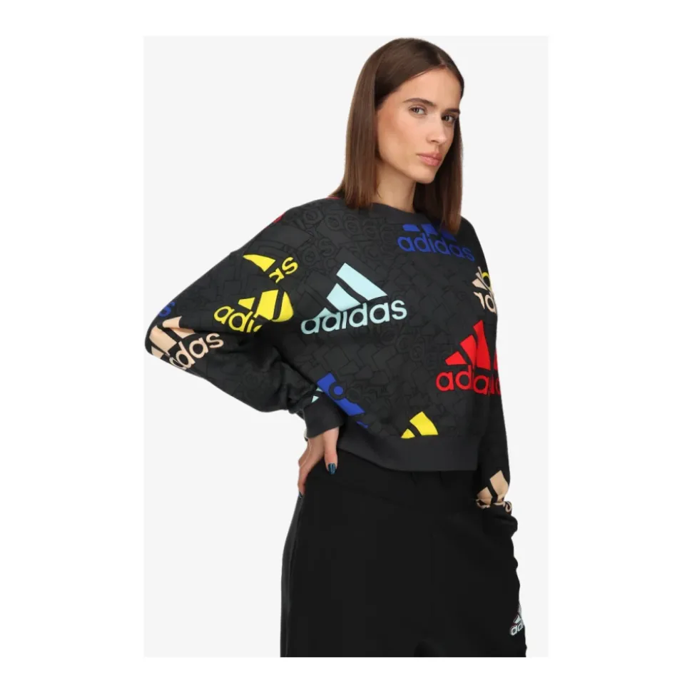 Sweatshirt court à logo essentiel multicolore