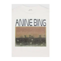 Tee-shirt à col rond imprimé champignons